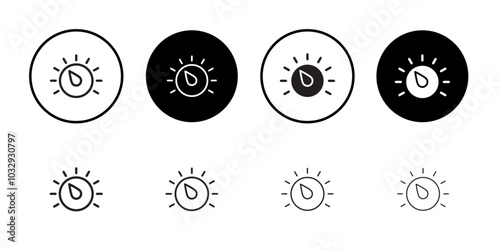 Knob icon Flat fill set collection
