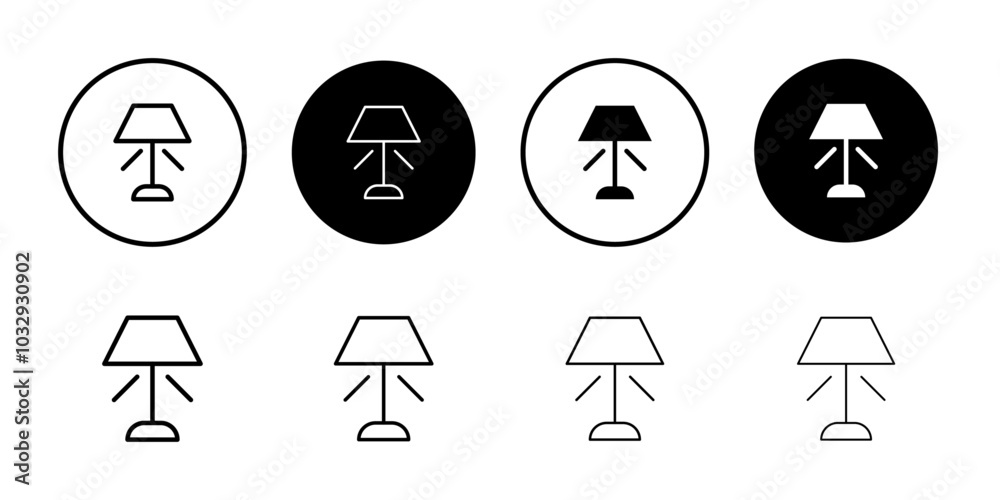 Lamp icon Flat fill set collection Lamp icon Flat fill set collection