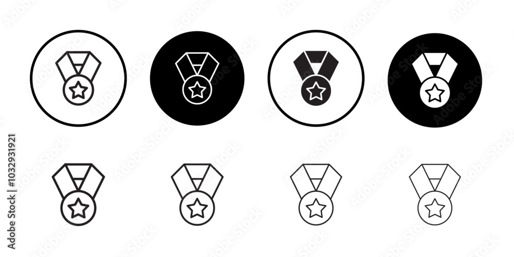 Medal icon Flat fill set collection Medal icon Flat fill set collection