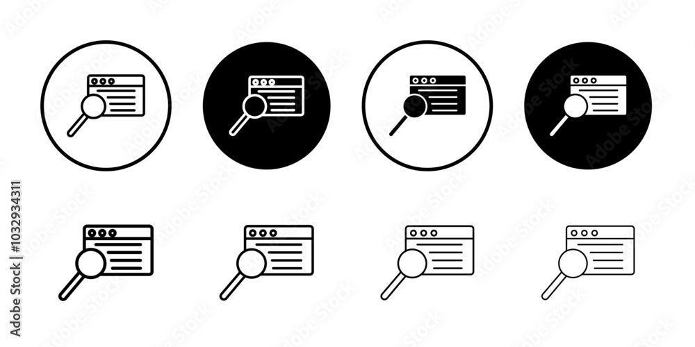 Search online icon Flat fill set collection Search online icon Flat fill set collection