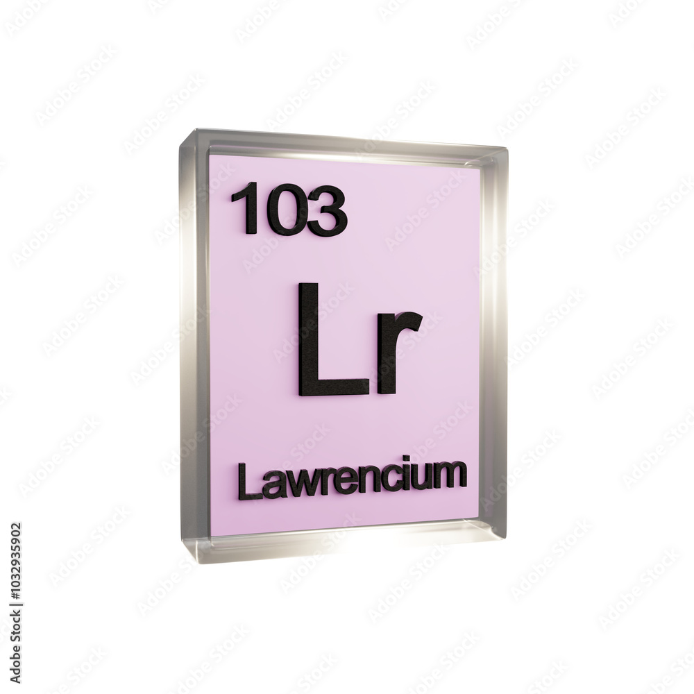 Lawrencium side - Periodic Table Element, Scientific and Educational Use, Transparent and Translucent Design, 3D Render Lawrencium side - Periodic Table Element, Scientific and Educational Use, Transparent and Translucent Design, 3D Render