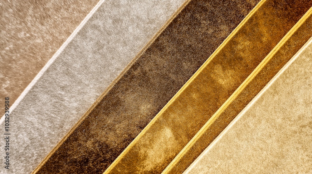 Textured fabric stripes: luxurious patterns in brown and gold tones for home decor. Textured fabric stripes: luxurious patterns in brown and gold tones for home decor.