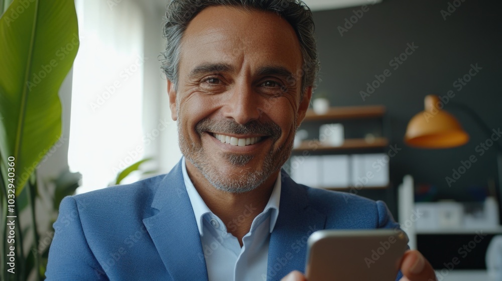 Successful Businessman with Phone Successful Businessman with Phone