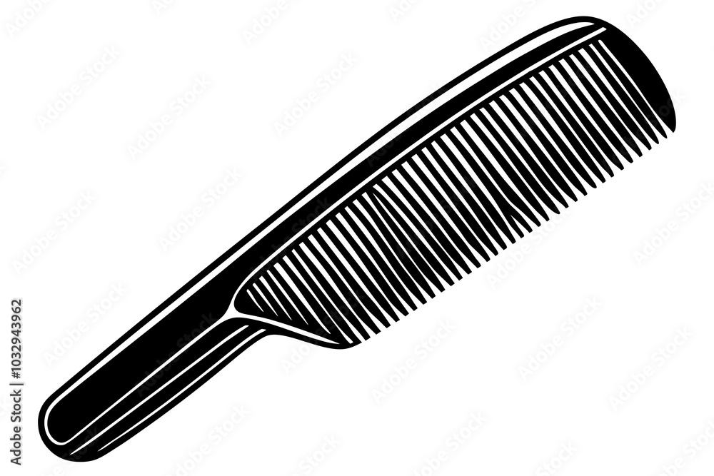 Wooden comb isolated on white background vector art illustration Wooden comb isolated on white background vector art illustration