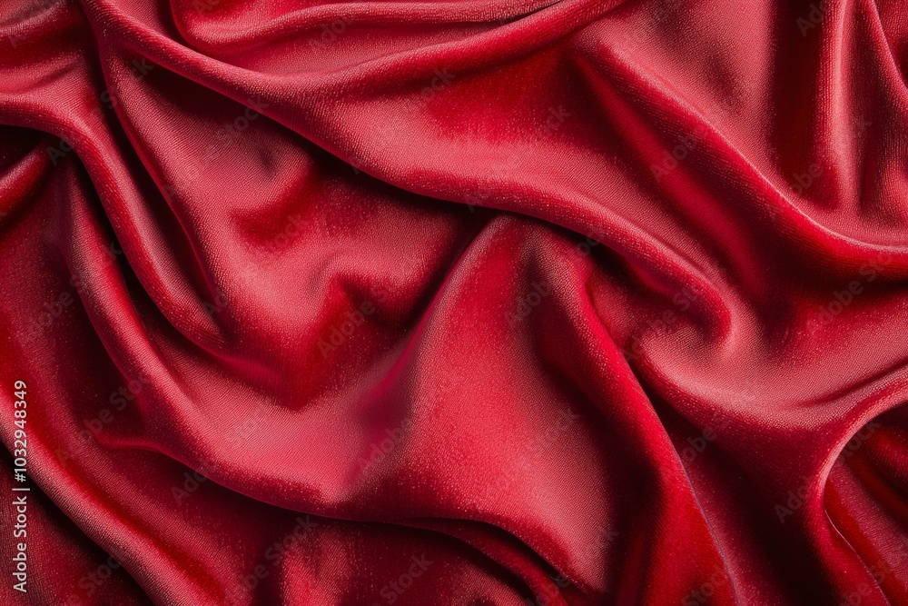 Obraz premium A red fabric with a wavy texture