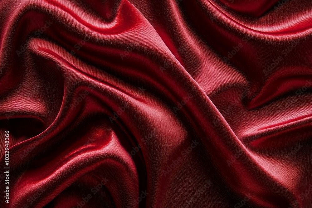 Obraz premium A red fabric with a shiny texture