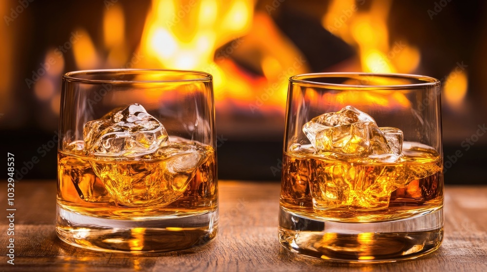 Cozy Evening with Whiskey by the Fire Cozy Evening with Whiskey by the Fire