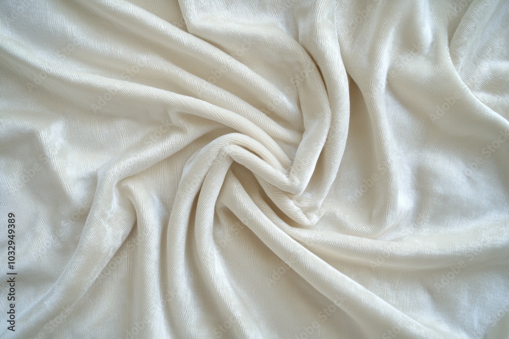 A white fabric with a spiral pattern A white fabric with a spiral pattern