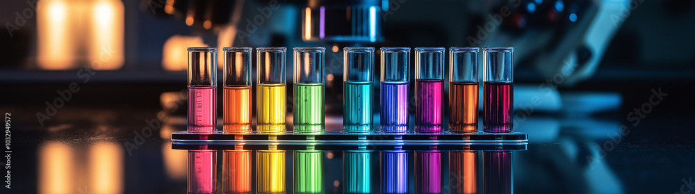 A Test Tube Holding the Key to Discovery: Filled with a Colorful Solution, Ready for Experimentation That Could Lead to Breakthroughs in Chemistry and Medical Science A Test Tube Holding the Key to Discovery: Filled with a Colorful Solution, Ready for Experimentation That Could Lead to Breakthroughs in Chemistry and Medical Science