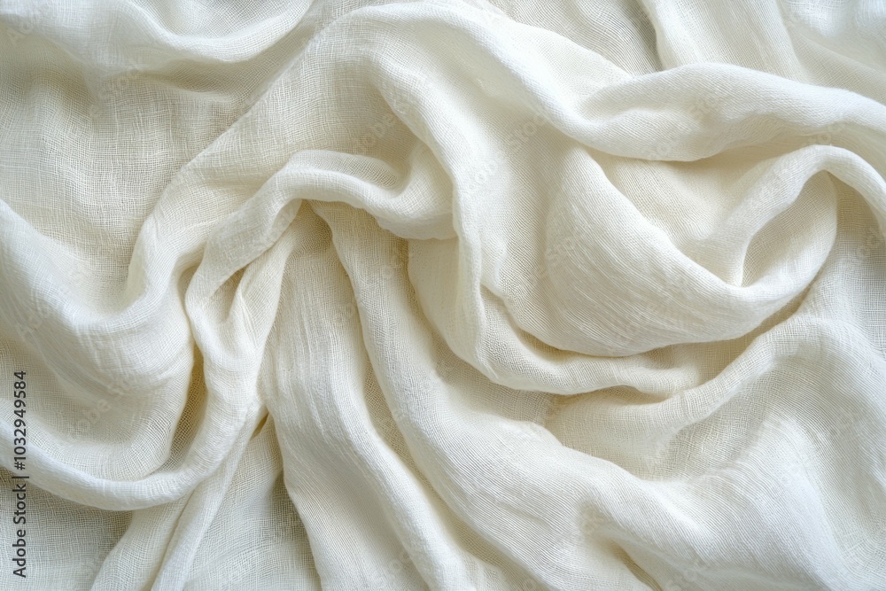 Obraz premium A white fabric with a pattern on it