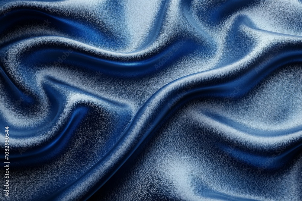 Fototapeta premium A blue fabric with a wavy texture