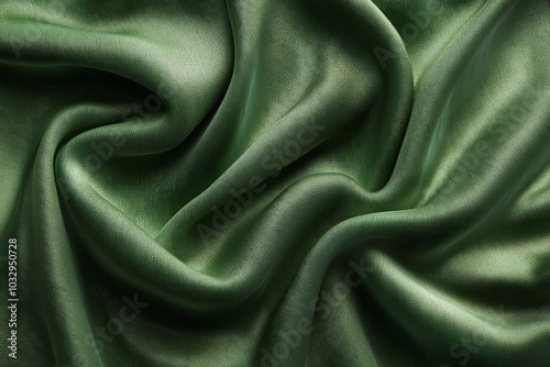 A green fabric with a wavy pattern