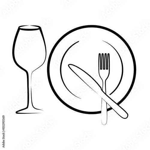 plate with cutlery icon