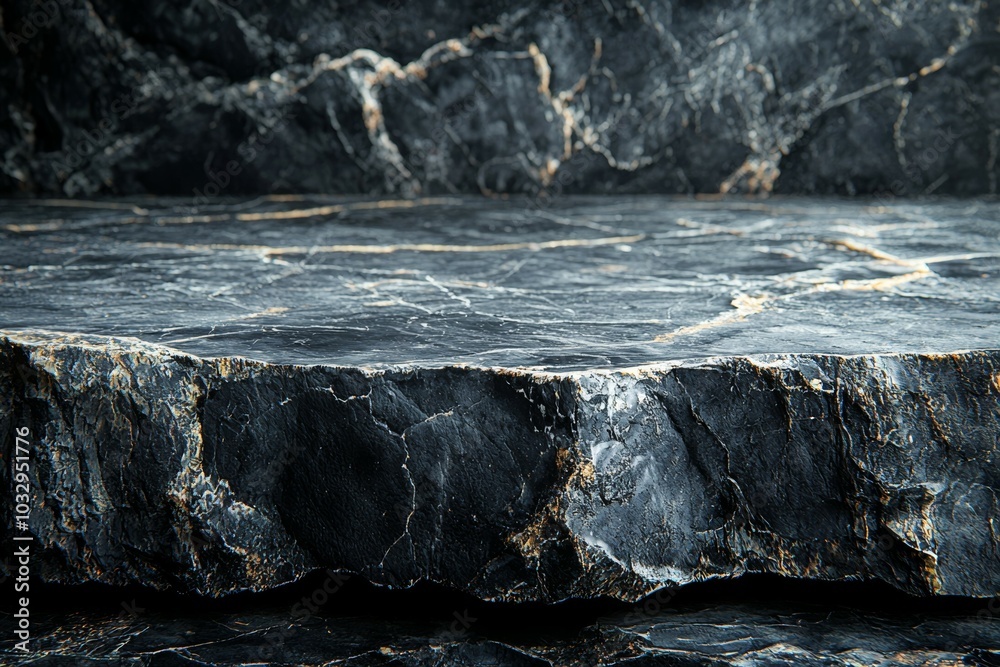 A large rock with a few cracks and a few small holes A large rock with a few cracks and a few small holes