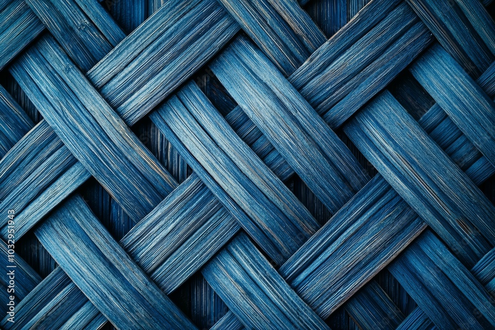 The image is a close up of a blue woven pattern The image is a close up of a blue woven pattern
