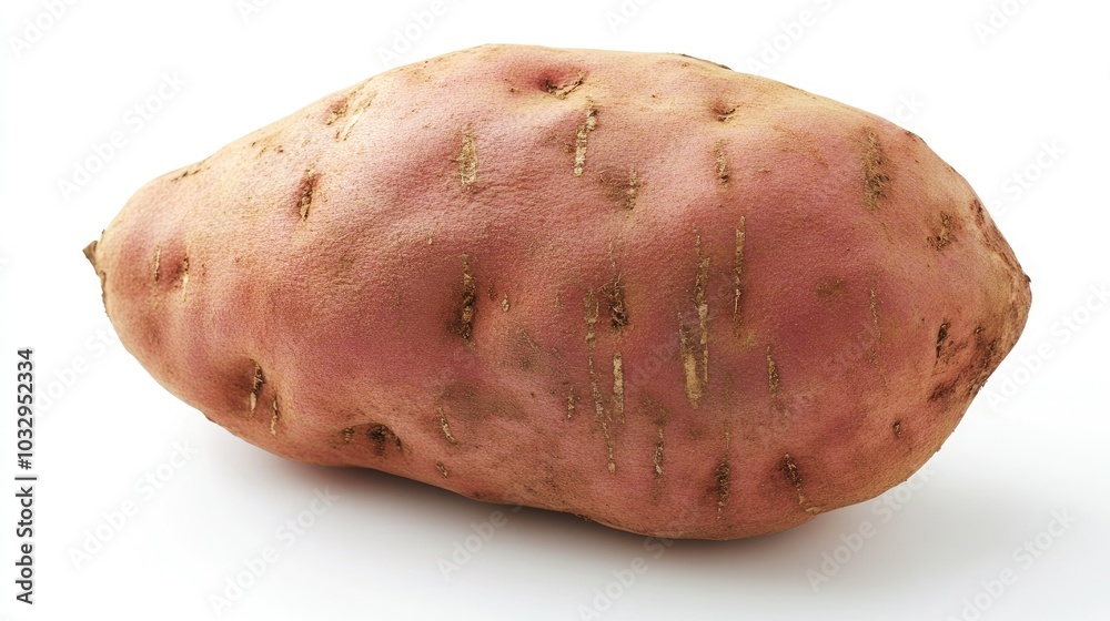 Fresh Sweet Potato on a White Background Fresh Sweet Potato on a White Background