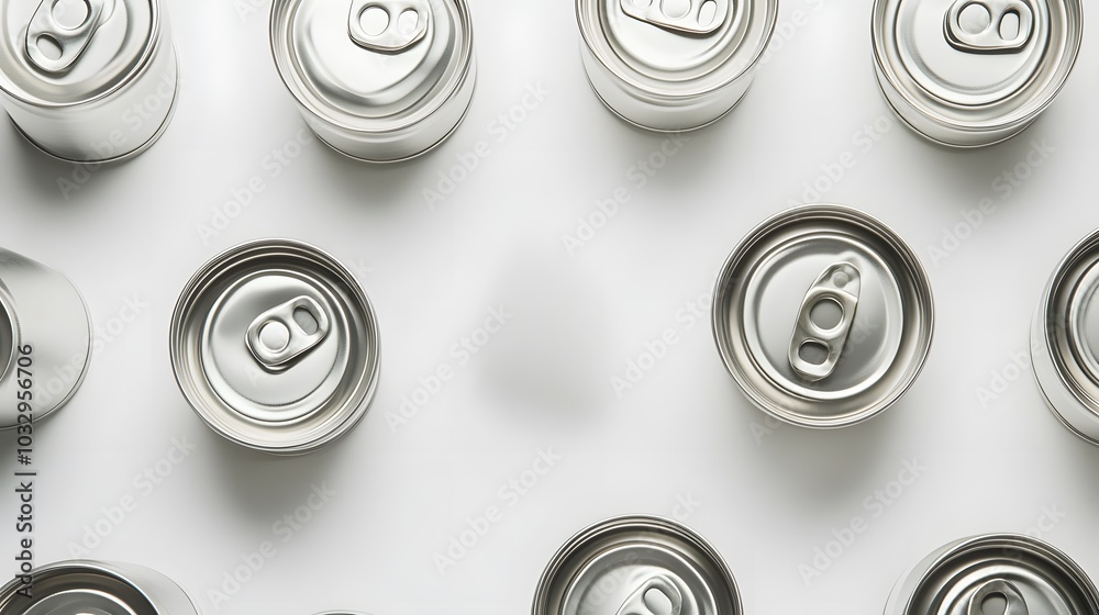 metal cans on a white background. metal cans on a white background.
