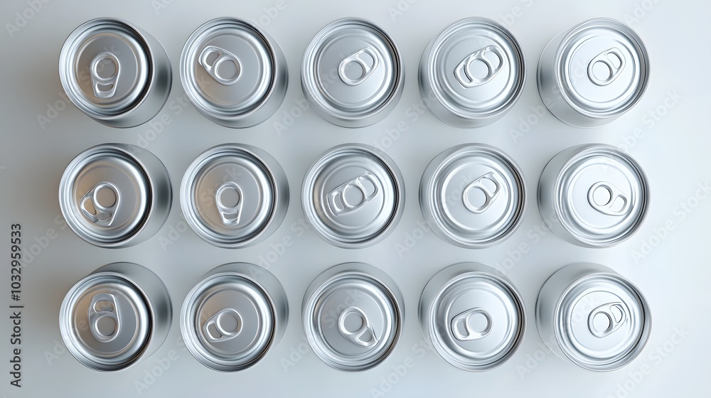 metal cans on a white background. metal cans on a white background.