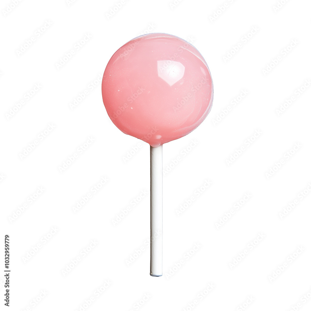 Pink lollipop on a stick with a transparent background Pink lollipop on a stick with a transparent background