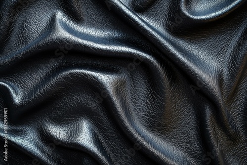 A black fabric with a shiny surface