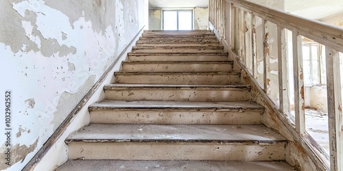 staircase leading upstairs in a city