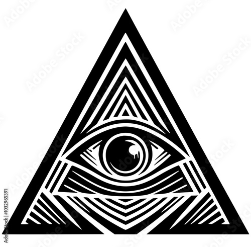 One-eyed triangle symbol