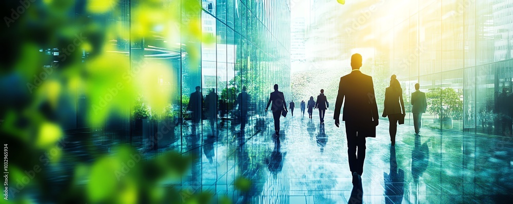 Engaging image of a business team implementing ESG risk management strategies, with visual elements representing sustainability, social impact, and ethical practices Engaging image of a business team implementing ESG risk management strategies, with visual elements representing sustainability, social impact, and ethical practices
