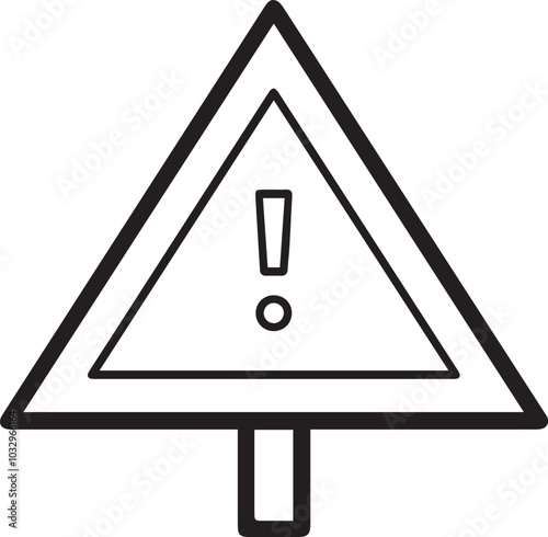 Warning signal icon symbol vector image
