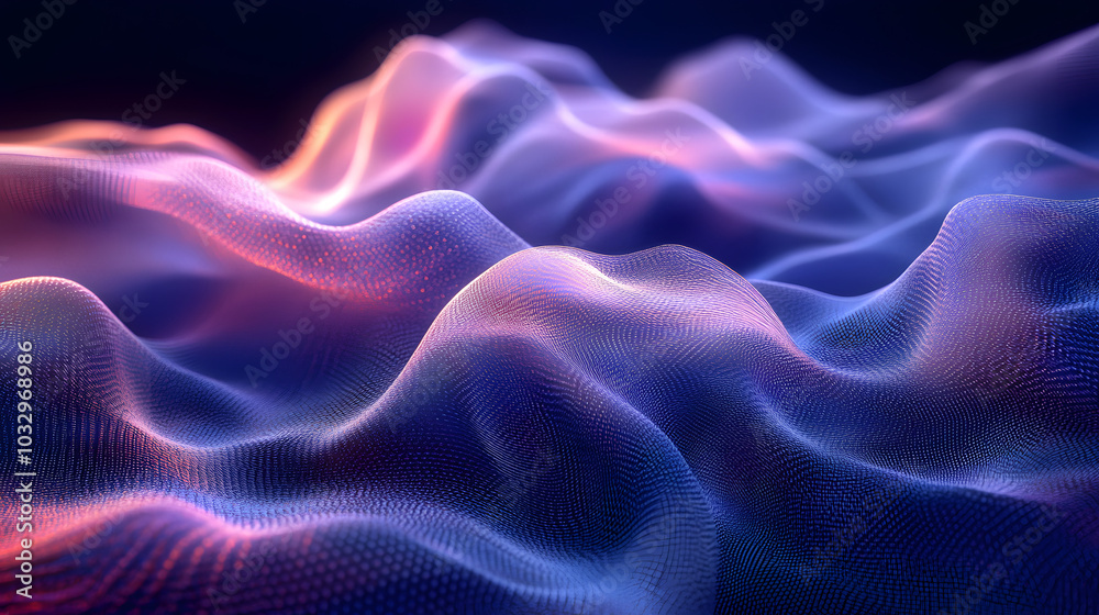 Enchanting Ethereal Abstract Geometric Representation with Playful Flowing Curves in Serene Blue and Purple Shades Enchanting Ethereal Abstract Geometric Representation with Playful Flowing Curves in Serene Blue and Purple Shades
