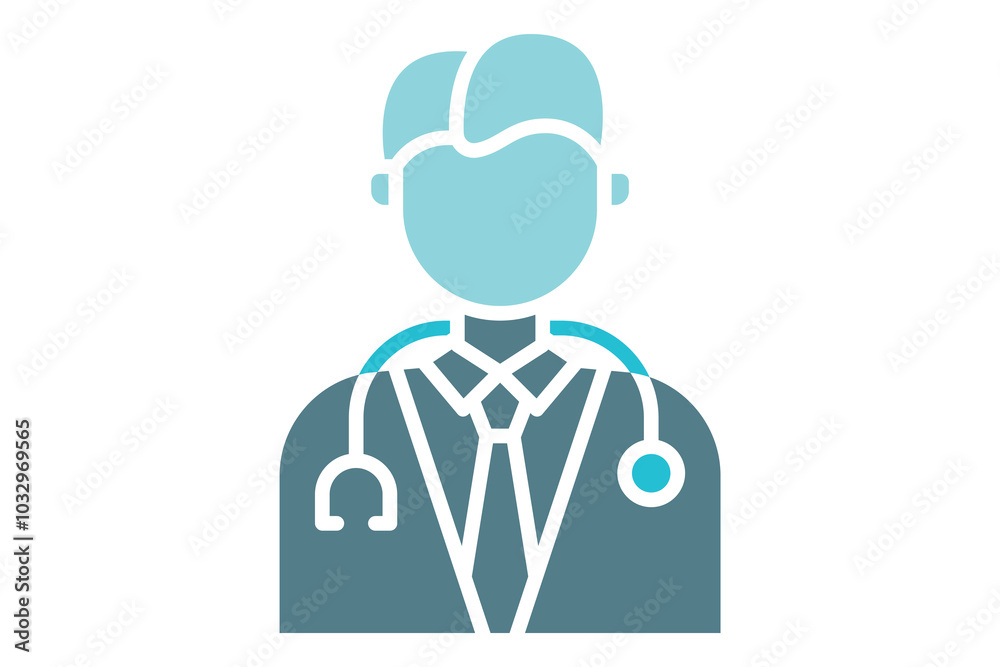 Doctor icon. solid icon style. icon related to medical. health elements vector illustration Doctor icon. solid icon style. icon related to medical. health elements vector illustration