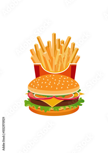 Burger and Fries