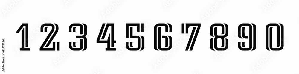 Number set vector font alphabet, modern dynamic flat design with brilliant colorful for your unique elements design. Number set vector font alphabet, modern dynamic flat design with brilliant colorful for your unique elements design.