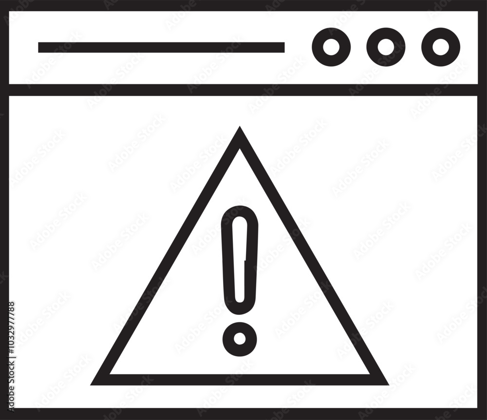 Warning signal icon symbol vector image
Warning signal icon symbol vector image