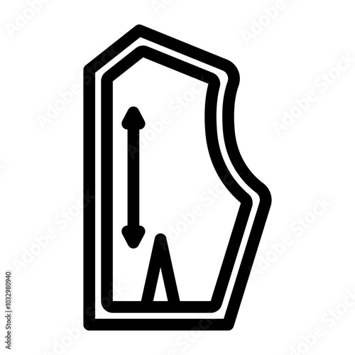 seam allowance dressmaking fashion line icon vector. seam allowance dressmaking fashion sign. isolated contour symbol black illustration