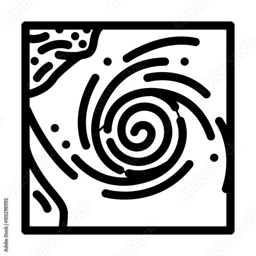 cyclone hurricane disaster line icon vector. cyclone hurricane disaster sign. isolated contour symbol black illustration