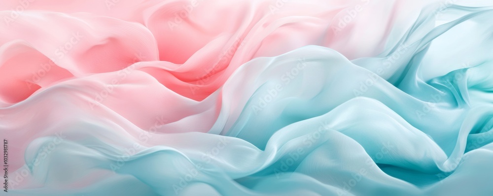 Soft flowing pink and blue fabric texture, abstract art. Serenity and calmness concept Soft flowing pink and blue fabric texture, abstract art. Serenity and calmness concept