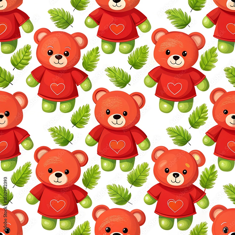 Fototapeta premium seamless pattern with bears