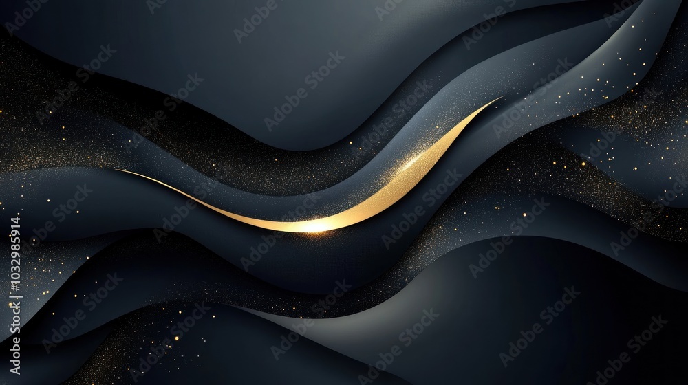 Abstract modern design black background with luxury golden elements vector illustration. . --ar 16:9 --v 6.1 Job ID: 5d7fc745-bcf3-4ecc-88bc-8b9bbad816e4