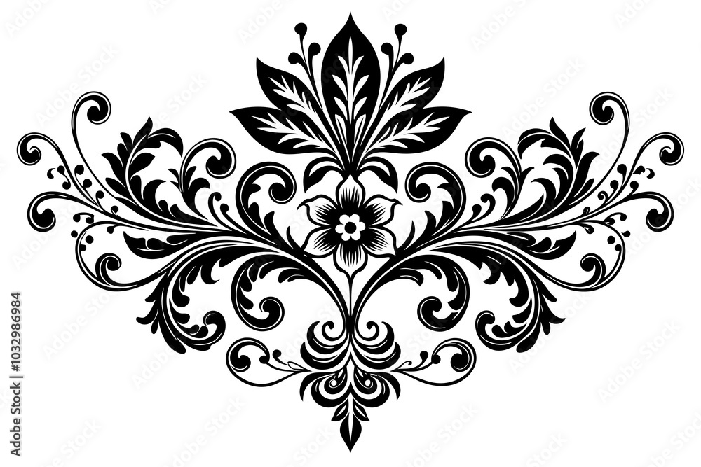 Obraz premium Ornament elements, vintage gold floral designs