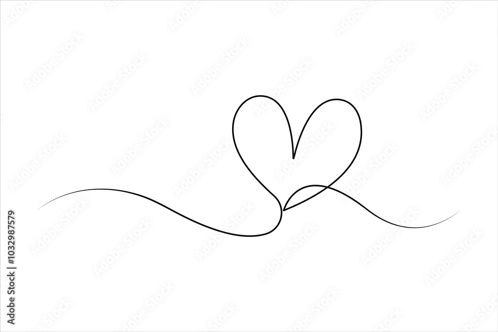Continuous single line drawing heart valentine's day love isolated hand drawn vector illustration
Continuous single line drawing heart valentine's day love isolated hand drawn vector illustration