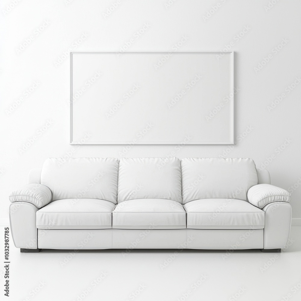 Cozy Bright White Living Room with Sofa Cozy Bright White Living Room with Sofa