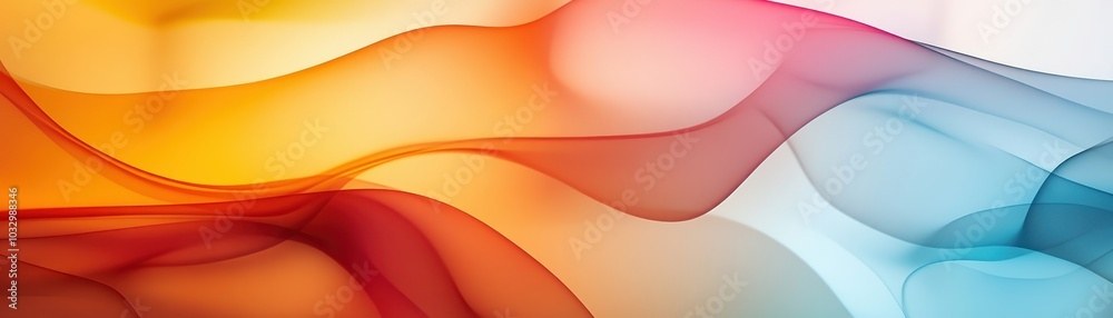 Abstract Colorful Swirling Waves in a Gradient of Yellow, Red, Pink, and Blue Abstract Colorful Swirling Waves in a Gradient of Yellow, Red, Pink, and Blue