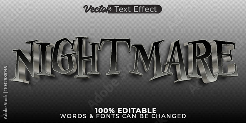 Nightmare Text Effect Editable Alphabet Spooky Devil Evil Dead