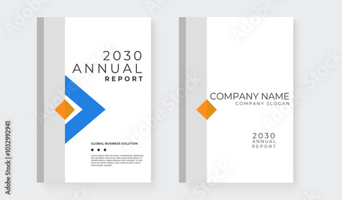 Abstract classic design annual report template
