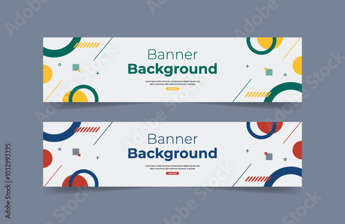 Full color abstract banner