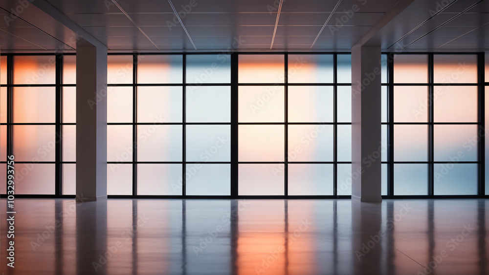 empty room interior with windows and no furniture, mockup empty room interior with windows and no furniture, mockup