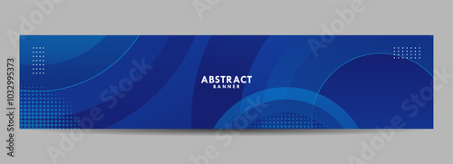 Abstract geometric blue color elegant background. for banner business design background