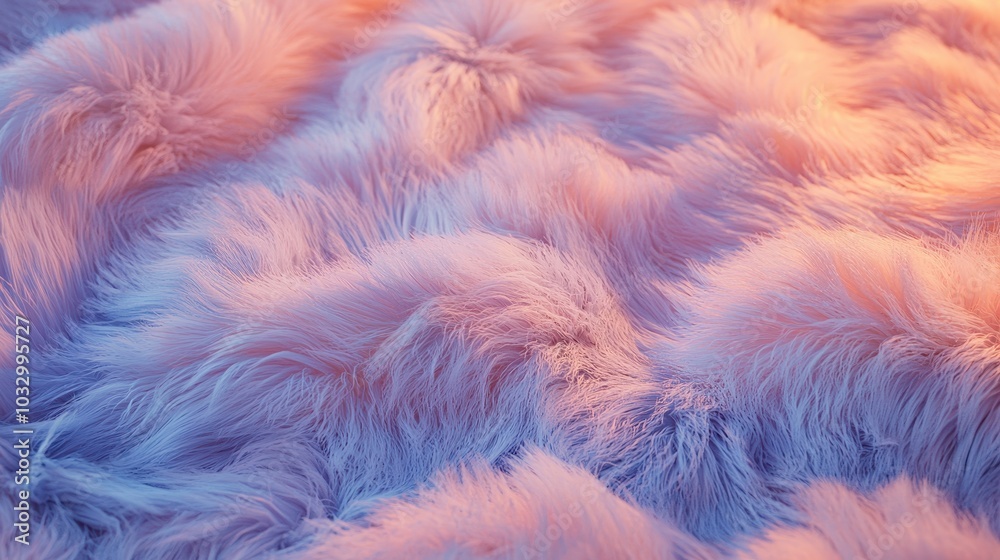 Fototapeta premium Soft Pastel Fur Fabric with Fluffy Texture