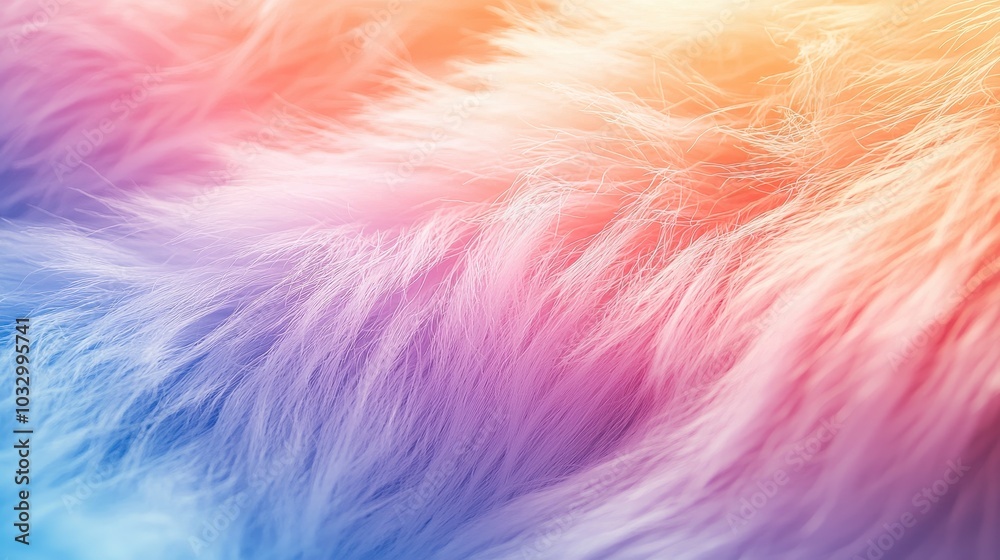 Soft Pastel Fluffy Fabric with Gradient Colors Soft Pastel Fluffy Fabric with Gradient Colors