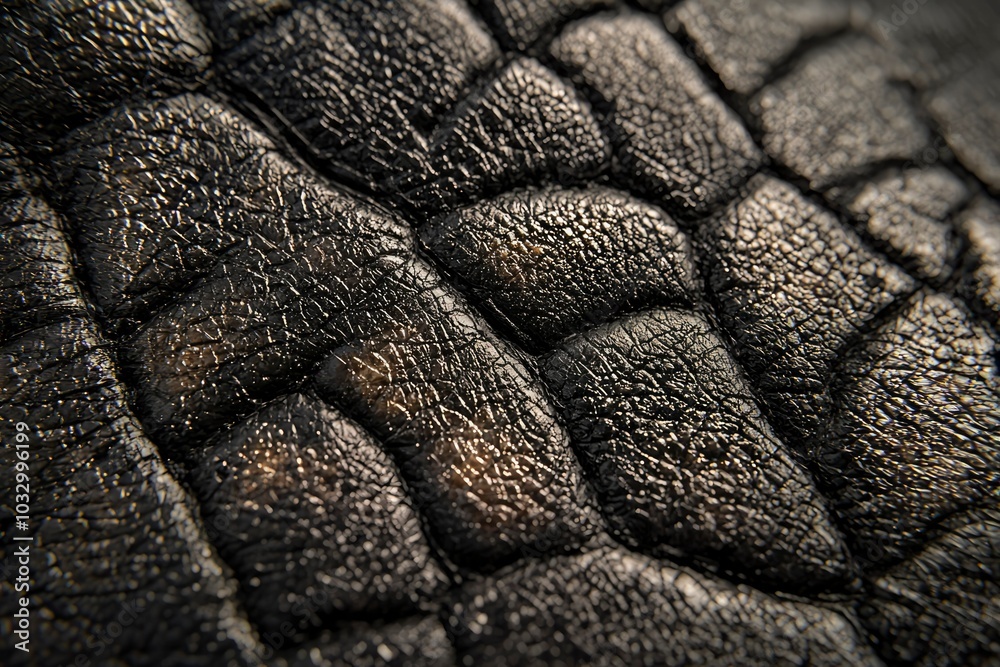 Close-up of a Dark, Textured Surface with a Pattern of Ridges and Grooves Close-up of a Dark, Textured Surface with a Pattern of Ridges and Grooves